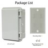 LMioEtool Junction Box, ABS Plastic, IP65 Waterproof Dustproof Universal Electrical Enclosure, Hinged Shell Outdoor and Indoor Usage Project Box, 5.9"x 3.9"x 2.8"(150x100x70mm), Grey