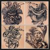 SOTICA Tattoo Fake Skin Practice Kit - 8PCS Tattoo Practice Skins and 15PCS Tattoo Transfer Paper Tattoo Skin Fake Skin Tattoo Stencil Paper Kit for Tattoo Supplies (all 23pcs)