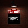 ECO-FRIENDLY PRODUCT SHOWCASE Caution Red Black Aluminum Composite Sign 8.5 x 10 inches