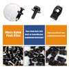 Ajxn 35 PCS Under Engine Cover Splash Guard Bolts, Car Bumper Fender Lining Rivets Nylon Push Clips, Push Metal U-Clip Retainers, Product Compatible with Cars, Trucks, Vans, SUVs, Trailers (Black)