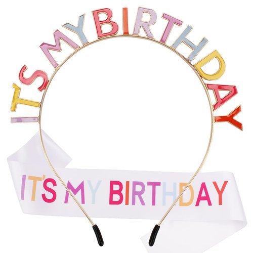 Araluky Birthday Crown for Women IT'S MY BIRTHDAY Headband Metal Adjustable Party Headband, Ideal Gift for Birthday, Princess Themed Party Decorations, Women, Girls, Ladies, Sisters, Female Friends