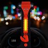 GoDeCho 2 PCS Car Safety Hammer Emergency Escape Tool with Seat Belt Cutter and Vehicle Window Glass Breaker with Light Reflective Tape Red