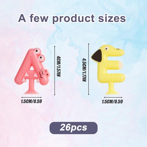 26pcs Suction Cup Letters Toys, Washable Alphabet Educational Toys Learning Spelling Games Educational Bath Toys Kids Interactive Toys Alphabet Learning Toys for Toddlers