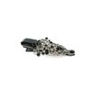 Generic Medium black and silver metal crystal rectangle shaped hair pin alligator clip