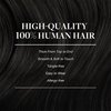 GOO GOO Clip in Hair Extensions Real Human Hair, 14inch 150g 9Pcs, 1B Natural black, Remy Human Hair Extensions Clip ins for Women, Natural Human Hair