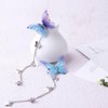 Leadigol 4 Pair Tassel Butterfly Hair Clips,Yarn Butterfly Hairpins Elegant Metal Tassel Long Hair Clips for Women