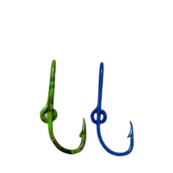 Custom Colored Eagle Claw Hat Fish Hooks for Cap -Set of Two Hat pins- One Blue and One Camo Hat Hook Money/Tie Clasp