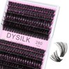 DYSILK Lash Clusters, 280 Pcs Fluffy Cluster Lashes DIY Cluster Eyelash Extensions Volume Reusable Individual Lashes Cluster Wispy Look Super Thin Band & Soft(Fluffy, D-10-16mix)