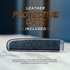 Bossman Metal Comb for Men - Hair and Beard Comb - Accessories for Men's Mustache, Beard and Hair Care with Leather Pocket Case (Black)