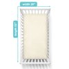 American Baby Company Fitted Crib Sheet 28" x 52", Soft Breathable Neutral 100% Cotton Jersey Sheet, Ecru, for Boys and Girls, Fits Crib and Toddler Bed mattresses