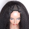Zealady V Part Wig Human Hair Kinky Straight Human Hair Wigs for Black Women 180% Density Yaki V Part Wig Human Hair Upgrade U Part Glueless V Shape Wigs Yaki Straight Human Hair Wig 18 inch