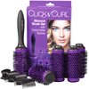 Click n Curl Blowout Brush Set of (5) Barrels + Universal Handle | Round Brush Set for Blowouts | Hairstyling Beauty Tools | (Medium) Purple