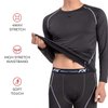 FITEXTREME MAXHEAT Mens Thermal Underwear Long Johns Set with Fleece Lined Grey L