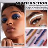 QIUFSSE 3PCS Blue Eyeliner Pencil Waterproof Eyeliner Pen Retractable Colorful Eyeliner Easy to Use Eyeliner Pen for Women,Pro Delineador De Ojos A Prueba de Agua（Dark Blue Shine）