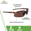 Crossfire Eyewear 291113 Es5 Polarized Safety Glasses with High Definition Brown Polarized Lens and Crystal Brown Frame