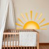 Rising Sun Half Sun Nursery Wall Decal - Removable and Repositionable, Eco-Friendly Kids Room Sticker, Boho Style