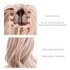 DAYCEN Wavy Hair Claw Ponytail Extension, Clip In Medium Length Synthetic Wave Ponytails For Women Girls (Bleach Blonde)