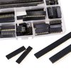 Ruibapa 2.54mm Female Pin Header Socket Connector Strip Assortment Kit Straight Single Row PCB Board Pin Header 4、6、8、10、12、16、20、40Pin P-037