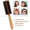 ECOTREES Boar Bristle & Nylon Pin Round Hair Brush for Blow Dry, Styling, Curling, Volumizing | No more tangle