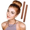 PONY-O Ponytail Holder BUN BARZ – 2 Pack Original Patented No Damage Donut Hair Bun Maker – Hair Bun Alternative Pony Tail Accessory for Easy Hair Styling, Ballet Buns – Copper