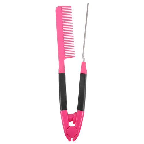 Detangling Hairbrush Hair Straightening Comb Flat Iron Comb for Great Tresses Hair Straightener Comb with A Firm Grip Styling Comb for Unkempt Hair Rosy Professional Hair Straightener