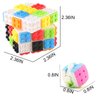 Speed Cube 3x3 with Building Blocks, Mini Cube 3x3 Included, Smooth Magic Cube Puzzle Cube Toy Gift for Kids & Adults (White Brick Cube + Mini Cube)
