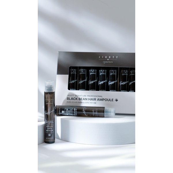 Jigott - Signature Professional Black Bean Hair Ampoule, K-Beauty Hair Treatment, 13ml/0.43FL.OZ *10 EACH
