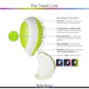 Michel Mercier Travel Hair Brush - Wet Dry Detangling Brush Curly Hair Brush for Women and Men Compact Size for Car, Travel,Gym (Regular Hair)