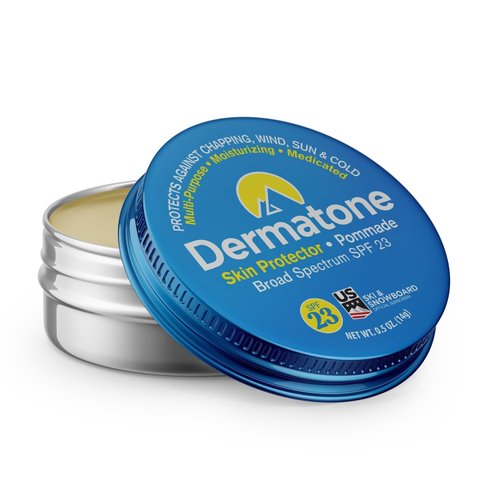 Dermatone Skin Protector Balm | Sun, Wind, Cold, Chapping & Frostbite Protection | Face and Lip Balm SPF23 | Moisturize & Repair Dry Skin | Ski Balm | Barrier Cream | 0.5oz