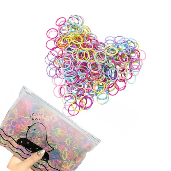 1500 PCS Color Elastic Hair Bands,Toddler Hair Ties Small Rubber Bands For Hair Multi Color Hair Holder Hair Tie Elastic Rubber Bands For Baby Girls Little Girls Kids Women No Damage Reusable