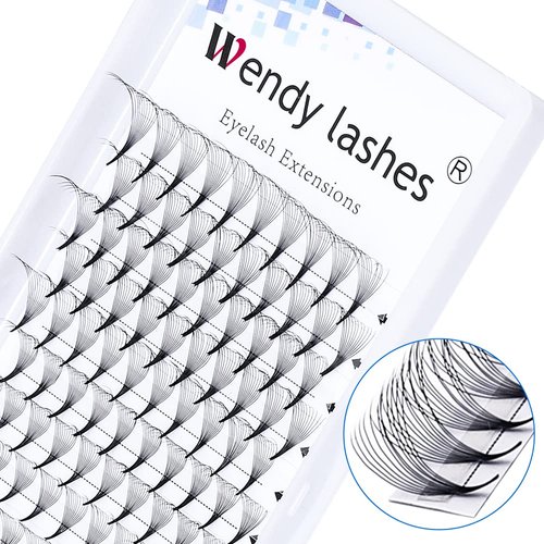 Lash Extensions Premade Volume Eyelash Extension 8-14mm Mixed 6D 10D 12D 16D Short Stem Premade Fans D Curl 0.07mm Volume Lash Extensions Supplies(12D-0.07-D, 8-14mm Mixed Tray)