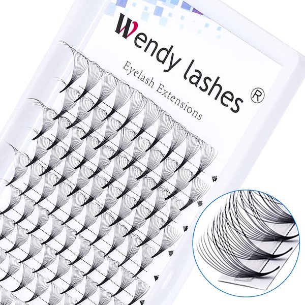Lash Extensions Premade Volume Eyelash Extension 8-14mm Mixed 6D 10D 12D 16D Short Stem Premade Fans D Curl 0.07mm Volume Lash Extensions Supplies(12D-0.07-D, 8-14mm Mixed Tray)