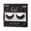 KISS Lash Couture 3D Matte False Eyelashes, Matte Satin', 16 mm, Includes 1 Pair Of Lash, Contact Lens Friendly, Easy to Apply, Reusable Strip Lashes