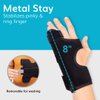 BraceAbility Ulnar Gutter Splint - Hand Support Brace for Metacarpal and Boxer's Fracture Treatment, Broken or Jammed Pinky and Ring Trigger Finger Pain Relief, Right or Left Immobilizer Cast (L)