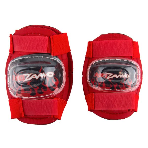 Kidzamo Youth Elbow/Knee Pad Set, Flame, Red/Black