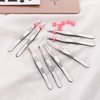 sansheng 48 Pcs Tweezers For Eyebrows - Slant Tip Steel Tweezers - Tweezer Set for Eyebrow Shaping and Facial Hair Removal - Best tool for Men and Women (Silver)