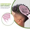 KOUPA Magic Silicone Curly Hair Brush, One Piece Twist Curl Comb for Afro Curls, Washable Hair Tool for Men Women, Pink, 2 Pieces