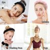Casoty 6 Pcs Terry Cloth Headband Face Wash Headband and Wristband Set, Makeup Headband, Hair Band Spa Headband and Wristband Set, Skincare Headbands for Face Washing Shower Yoga