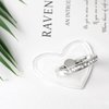 [2 Pack] Transparent Diamond Setting Cell Phone Ring Holder Stand,360 Degree Rotation and 180 Degree Adjustable Finger Ring Kickstand with Polished Electroplated Phone Grip (Love Heart)