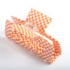 Checkered Hair Claw Clips,Pack of 1,Vintage Checkered Claw Clips Cellulose Acetate Banana Clips,Nonslip Banana Hair Clamp for Women Girls (Orange,L)