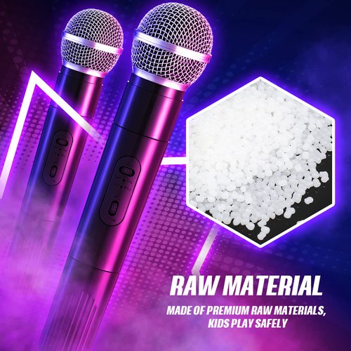 Leyndo 4 Pack Microphone Prop Toy Microphone Pretend Microphone Fun Stage Microphone for Kids Plastic Microphone for Christmas Halloween Cosplay Prom Costume Karaoke Music Party Favors, 9.5 x 2 Inch