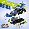 Coogam Take Apart Racing Car with Electric Screwdriver Tool, Fine Motor Skill Toy Car Construction Set STEM Building Learning Game with Light and Sound Gifts for Year Old Boys and Girls