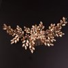 BERYUAN Wedding Champagne Rhinestone Crystal Flower Hair Comb Bridal Headpieces for Wedding Bridal Headpiece Wedding Headpiece for Bride for Women Girls (CHAMPAGNE)