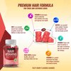 Hair Vitamins Gummies Supplement – Faster Hair Growth Gummy 5000mcg Biotin, Folic Acid, Vitamin C & E, Support Stronger & Thicker Hair, Skin, Nails, Non-GMO, for Men Women, 60 Berry Flavored Gummies