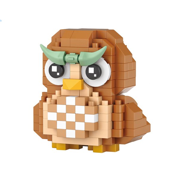 Owl Micro Building Bricks Kits, Cute Birds Mini Building Blocks Set, Colorful Animals Toy Educational Creative Model Building, for Girls and Boys Age 8-17, Gift for Christmas, Birthday