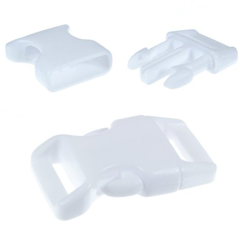 Paracord Planet 5/8 Inch Contoured Side Release Buckle (White Cloud, 25 Pack)