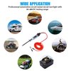 Test Light Automotive,Circuit Tester 3-48V DC Digital LCD Display,Prolong Spring Cable, for Sedan,SUV,RV,Truck,Lawn Mower,Power Tool(Round Shape, Red, Voltage Display)