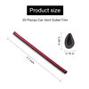 LivTee 20 Pieces Car Air Conditioner Decoration Strip for Vent Outlet, Universal Waterproof Bendable Air Vent Outlet Trim Decoration, Car Interior Accessories (Shiny red)
