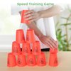 yeesport Sport Stacking Cups, 24pcs Sports Stacking Cups Speed Training Game for Challenge Competition Travel Party Gift for Kids and Adults (Red+Green)