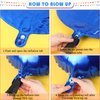 MIKIMIQI 4 Pcs Mouse Head Foil Balloons, 24'' Mouse Mylar Balloon for Birthday Party Decorations Jumbo Mouse Head Aluminum Foil Balloons Party Favors Supplies (Dark Blue)